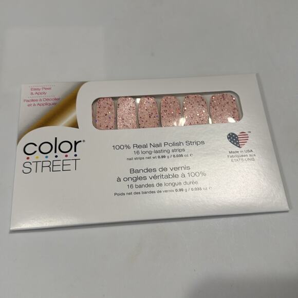 NWT Color Street "PINK WARRIOR" Chunky Glitter Breast Cancer Awareness Nail Set - Picture 2 of 5